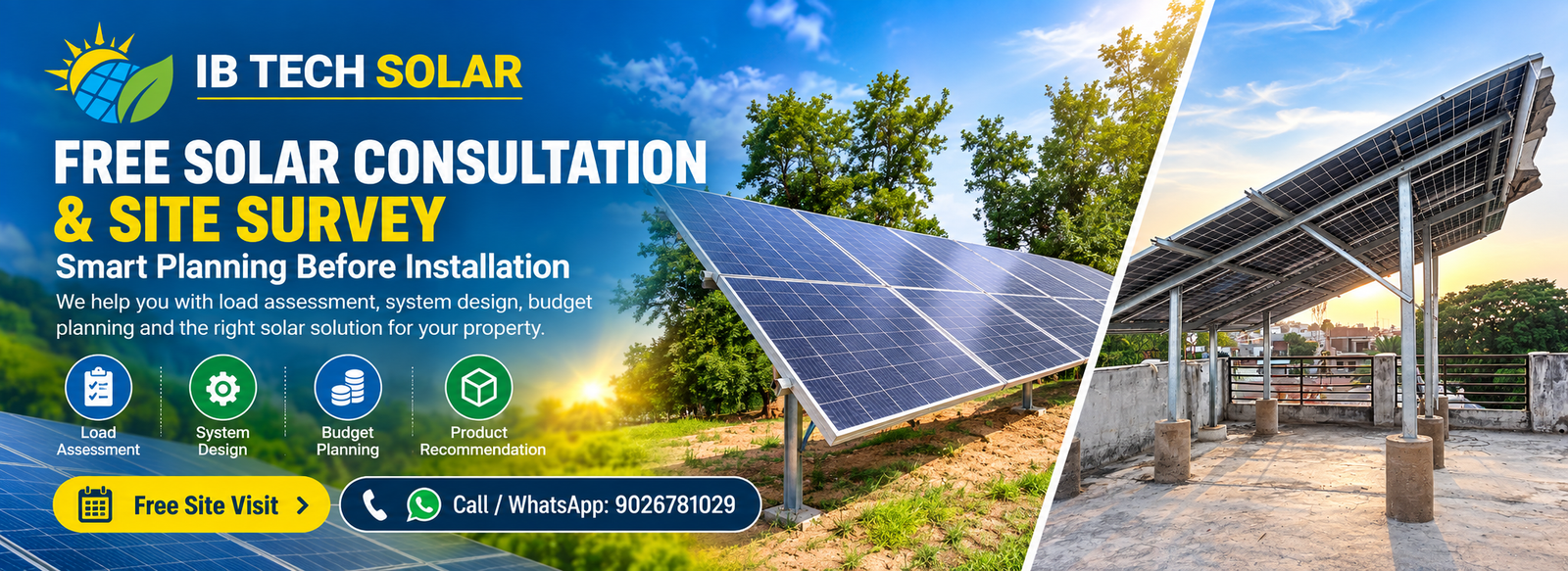 IB Tech Solar free solar consultation and site survey banner